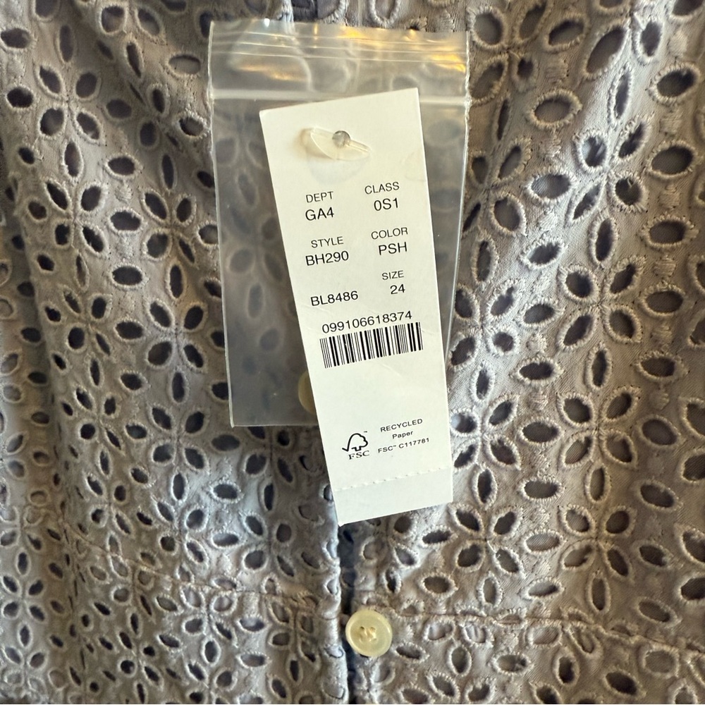 J. Crew Lavender Eyelet Midi Dress size 24 new NWT - Picture 5 of 6